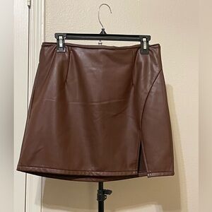 Rewash faux leather mini skirt